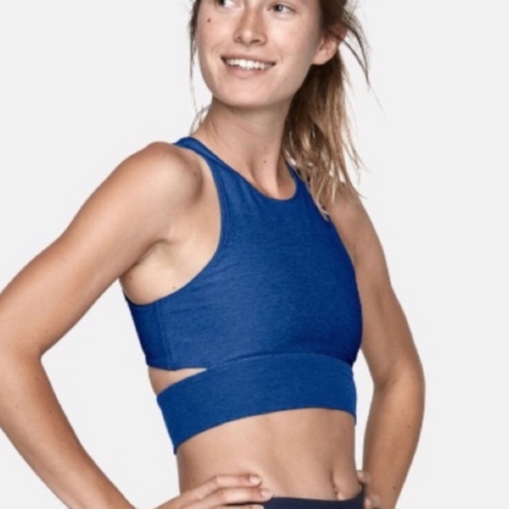 OV Slashback Crop Top In Deep Sea